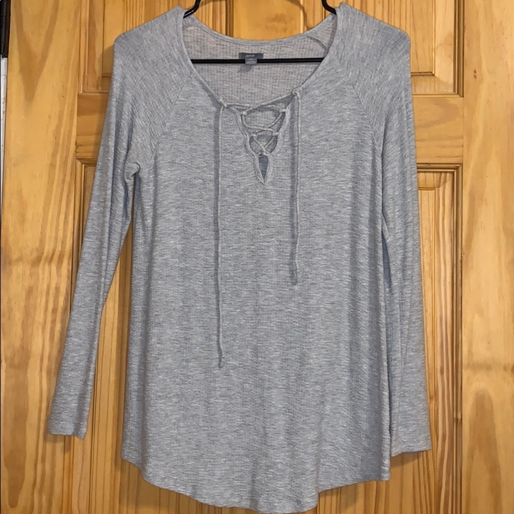 American Eagle Lace Up Top